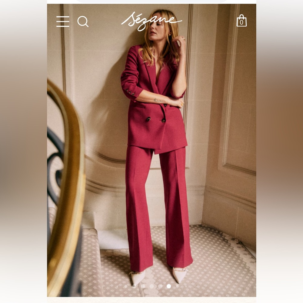 Sezane Chelsea Blazer and Pant Suit Set